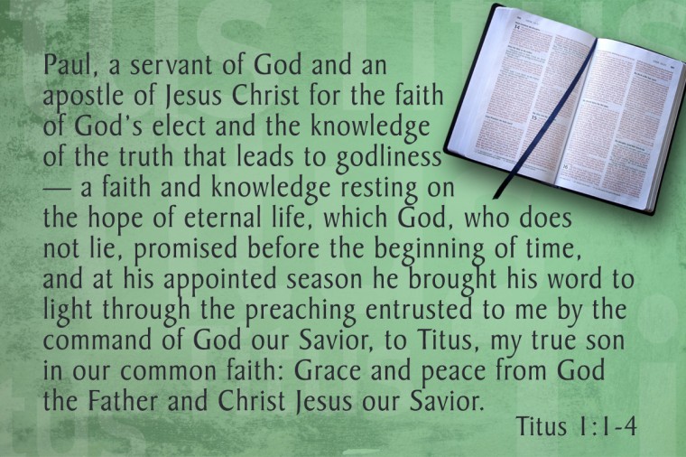 Memorize Scripture Titus 11 4